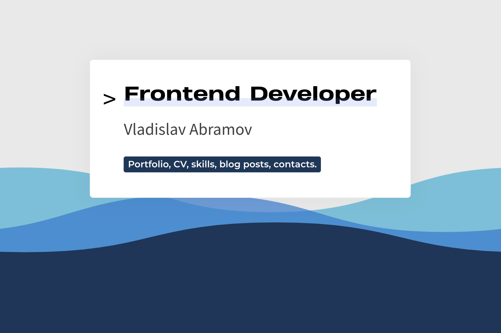 Vlad Abramov Software Engineer